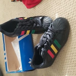 Adidas Supestar II Rasta Jamaican Shell Toes size 8 (men's size 8)
